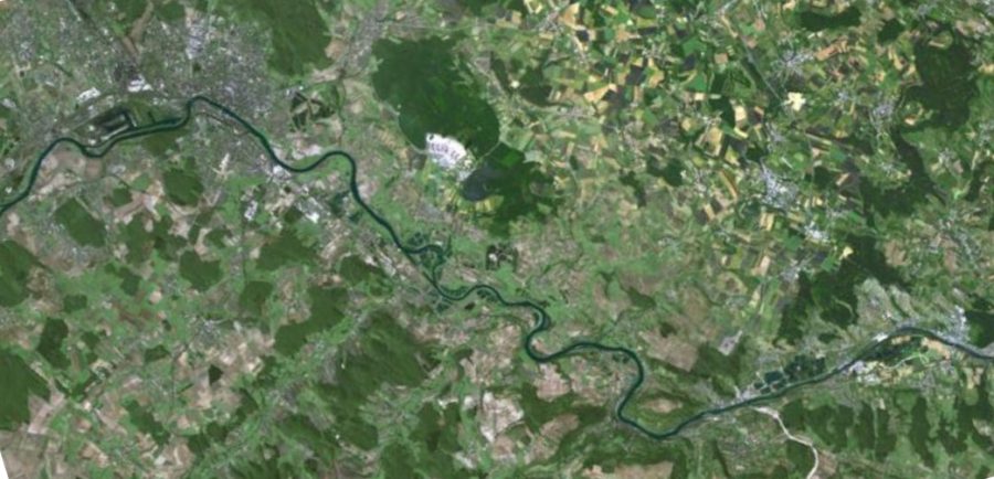 La Moselle en aval de Thionville ; Photos aériennes IGN