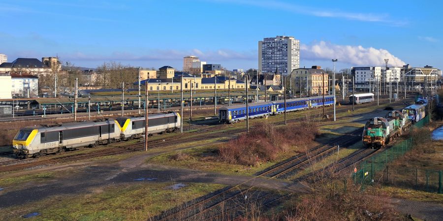 Trains en gare de Thioville ; Photo : ORT&L Grand Est