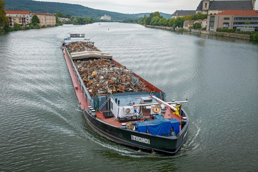 Moselle à hauteur de Pont à Mousson ; Photo : VNF - Florent Mayaud